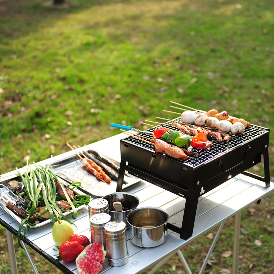 RANIT Folding Campfire Grill - 304 Stainless Steel Portable BBQ Grill With Carrying Bag For Camping
