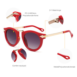 Gafas de Sol Infantiles Estilo Coreano UV400, Marco de PC, Adornos Metálicos en Forma de Flecha, Unisex, Protección Solar, Moda, Salida, Wenzhou K109 - Product Image 5