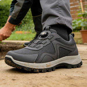 Chaussures pour hommes avec boucle de lacet rotative créative, chaussures portables de haute qualité, résistantes à l'usure, polyvalentes, amortissantes pour la marche - Product Image 1