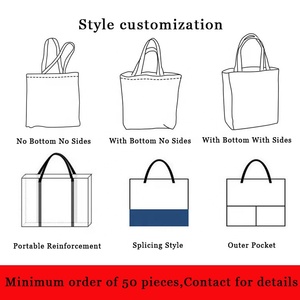 Borsa per lo Shopping riutilizzabile con stampa personalizzata con Logo in tessuto di grandi dimensioni in cotone con tasca interna con cerniera - Product Image 4