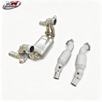 Système d'échappement complet en alliage de titane KM pour Ferrari F430 Scuderia 4.3L V8 2005-2009, avec catalyseur sport, collecteur et valve à vide, système cat-back
