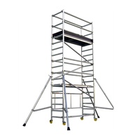 Tour MOBILE en ALUMINIUM, système complet de 6m, plateforme andamio, construction d'escalier en ALUMINIUM, roulement