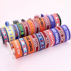 Zhehu bracciale con nappine regolabile ricamato giorno di gioco personalizzato Boomer prima gioielli College regali Team bracciale università - Product Image 2