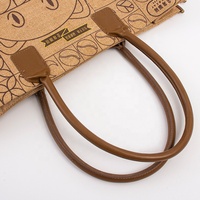 Sac fourre-tout en jute personnalisable avec logo, taille moyenne, à bandoulière unique, motif lettres, sérigraphié, promotionnel, pour le shopping