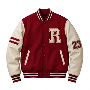 Sélectionnez Trouver des icônes similaires Vêtements pour hommes Vente en gros Vestes de baseball universitaires personnalisées unisexes Style streetwear DTG Campus - Product Image 1