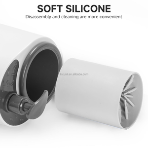 Lave-pattes pour animaux de compagnie 2-en-1 bidirectionnel à double vitesse, sans frottement, électrique, étanche, en silicone, <span class=keywords><strong>rechargeable</strong></span> par USB, avec gobelet de nettoyage à <span class=keywords><strong>gel</strong></span> moussant - Product Image 6