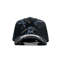 Gorra de Béisbol de 5 Paneles con Visera Curva, de Gamuza, Bordado de Alta Calidad, Marca Barbas Hat's, Nueva, Original, Estilo Deportivo Urbano, Rude Awakening, 100%