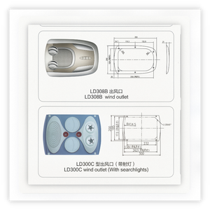 Ventilation de luxe pour autocar avec lampe de lecture LED et haut-parleur, compatible avec les accessoires intérieurs des bus Yutong, King Long, Higer - Product Image 3