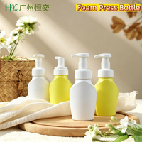 Flacon cosmétique en PEHD pour nettoyant visage 200 ml, flacon pompe moussant pour désinfectant pour les mains, flacons en plastique