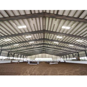 Prefabricated Horse <strong>Stables</strong> Arena <strong>Board</strong> Steel Structure Building Kits Modern Farmhouse Use With Sandwich Panels Modern Design - Product Image 1