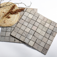 Mosaïque de briques d'argile à carreaux rouges modernes, résistante aux acides, technique de frittage pour la décoration murale. pour les hôtels, les restaurants, facile
