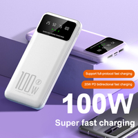 Banque d'énergie mobile à charge rapide PD18W 20000mah double entrée USB Type-C avec lampe de poche LED Banque d'alimentation universelle