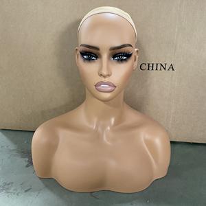 Tête de mannequin demi-corps à double épaule pour présentation de perruques, modèle de teint européen et américain, support de tête de mannequin transfrontalier - Product Image 2
