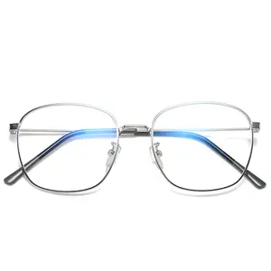 Nouvelle mode rétro anti-lumière bleue lunettes cadre TR90 cadre carré plano ordinateur optique fabricants en gros
