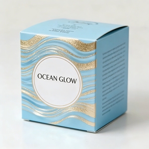 Scatola Personalizzata con Stampa in Lamina Blu per Confezioni Cosmetiche Giapponesi - Product Image 1