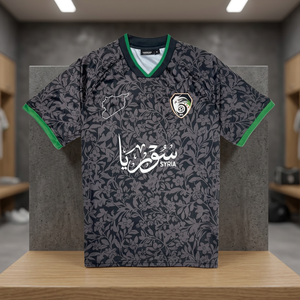 Camiseta de Fútbol de la Selección Nacional de Siria, Unisex, Cuello Redondo, Manga Corta, Sólida, Transpirable, de Secado Rápido, Elástica, de Poliéster - Product Image 4