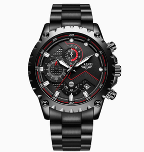 Reloj de Cuarzo para Hombre LIGE 9821, Último Modelo, de Lujo, Buena Calidad, Diseño Moderno, Precio Bajo, Multicolor, Elegante, Multifunción, con Correa de Acero Inoxidable - Product Image 5