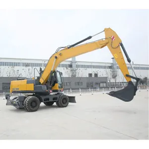 Escavadeira de rodas hidráulica 21t com motor de nível 4 Xe210wb XE210WGA de fábrica de Xuzhou