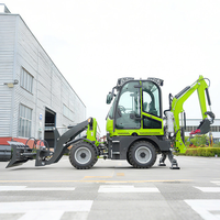 Backhoe Loader Excavator Terbaik, Penggerak 4 Roda, Diesel, Multifungsi, Mesin Pekerjaan Tanah
