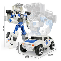 Mainan Robot Kendaraan Off-Road yang Dapat Berubah Bentuk 24cm 5 in 1 Seri Kombinasi Figur Aksi Dari Set City Defenders SINCO