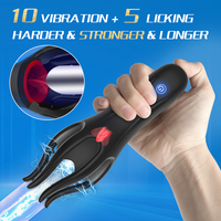 Masturbator für Männer mit Vibrierender Zunge zur Eichelstimulation, Oralsex-Simulation, Ausdauertraining, Männliches Sexspielzeug für Erwachsene