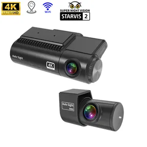 Grabadora de coche 4K Dashcam vehículo Blackbox cámara delantera y trasera Starvis 2 para grabación de coche Auto Sight Cam BRF128