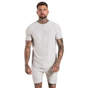 ชุดเสื้อแขนสั้นผ้าฝ้ายสำหรับผู้ชาย,เสื้อยืดและกางเกงขาสั้นแบบสั่งตัดสำหรับฤดูใบไม้ผลิและฤดูร้อน - Product Image 4