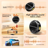 Microphone Lavalier Sans Fil 4-en-1 Mini à Clipser avec Étui de Recharge pour iPhone iPad Android Microphone Magnétique à Revers