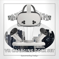 Station de charge tout-en-un avec chargeur de manette pour casques VR, solution de stockage pour accessoires AR et MR
