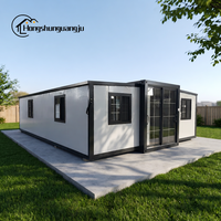 Maison conteneur extensible de luxe 20 pieds/40 pieds avec cuisine intégrée pour logement d'appoint moderne et villa
