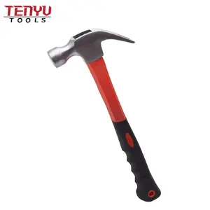 Claw Hammer with Forged Hardened Steel Head with Shock Absorbing FiberGlass Rubber Grip Framing Hammer Multipurpose Use