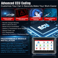 Herramienta de Diagnóstico Automotriz LAUNCH X431 PRO TT V5.0, Escáner de Sistema Completo CAN FD/DOIP/OBFCM, Codificación Bidireccional de ECU, 38+ Funciones de Reinicio