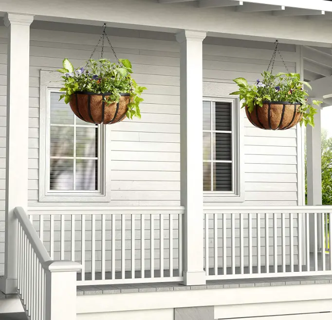 Mingtang Pot bunga tanaman balkon keranjang gantung dengan Liner Coco