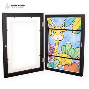 <span class=keywords><strong>A4</strong></span> chìm trẻ em tác phẩm nghệ thuật hình ảnh hiển thị khung tường gỗ nam châm neodymium nam châm phía trước mở từ có thể thay đổi cho trẻ em nghệ thuật - Product Image 3