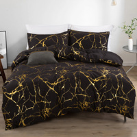 Parure de lit trois pièces personnalisable de qualité supérieure, texture estampée or, impression numérique, fibre chimique 40 fils, 400 fils/cm², style européen