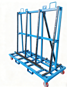 <span class=keywords><strong>Dolly</strong></span> Transportasi Panel Kaca Gudang Portabel dengan Kontainer Roda Empat, Baja Q235, Dapat Disesuaikan OEM - Product Image 3