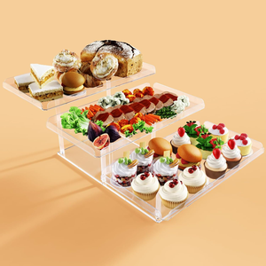 Gaojian Acrylique Cupcake Buffet Dessert Table Affichage Rehausseurs Stands Tier Service Plateaux Titulaire pour les Mariages Baby Shower Tea Party - Product Image 1