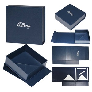Hot Sale Luxury Folding Gift box Blue Large Magnetic Presentation Gift Mailer Cardboard Paper Box Shipping Gift Box For Packing