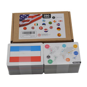 Nouveau Design de cartes Flash de mots de vue de <span class=keywords><strong>carte</strong></span> du monde personnalisées avec impression graphique personnalisée - Product Image 4