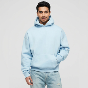 Sudaderas con Capucha para Hombre a la Moda al por Mayor, Diseño Personalizado, Color Sólido, 100% Algodón, Bordadas y Teñidas para Invierno - Product Image 1