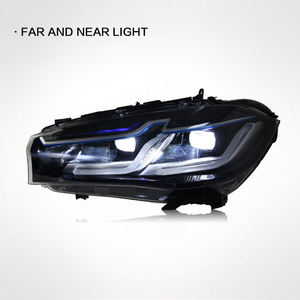 Feux avant LED haut de gamme pour BMW X5 F15 2014-2018, modèle du Nouvel An, <span class=keywords><strong>carrosserie</strong></span> de véhicule avec tension 12V - Product Image 4