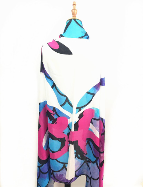 Индивидуальный дизайн печати США Гавайский стиль 100% вискоза женский пляжный саронг Парео Пляжная одежда