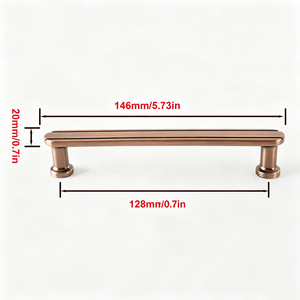1Set 2 Buah Pegangan Laci Paduan Seng 128Mm Pegangan Kabinet Dekoratif Pusat Lubang 128Mm Pegangan Perangkat Keras Furnitur Perunggu Gosok Minyak - Product Image 3