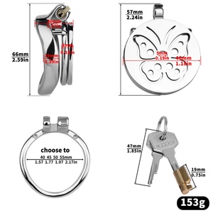 Jaula Metálica con Diseño de Mariposa, Dispositivo de Castidad de Fantasía con Múltiples Opciones para Hombres, Nuevo y en Oferta - Product Image 6