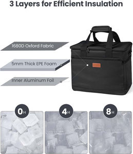 Portable <strong>Insulated</strong> Polyester Lunch Tote Bag Leakproof and Reusable With <strong>Ice</strong> Cream <strong>Container</strong> <strong>for</strong> Work and Meal Prep - Product Image 3