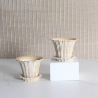Vases de table modernes pour la maison et le jardin, pots de fleurs en céramique rétro de luxe, pots de plantes succulentes classiques vintage avec drainage