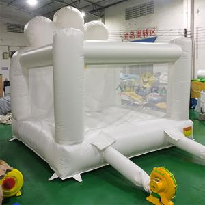 Maison gonflable blanche pour enfants, château sautant à fleurs d'intérieur, maison de rebond blanche à <span class=keywords><strong>marguerite</strong></span> - Product Image 5