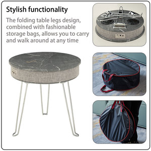 斯堪的纳维亚风格智能音乐茶几多功能无线充电蓝牙音频可折叠小侧客厅 - Product Image 5