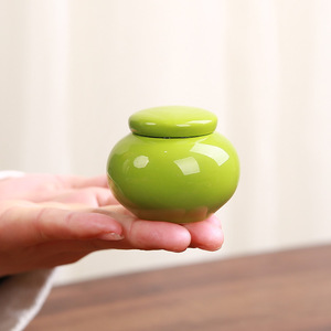 Tarro de Cerámica para Almacenamiento de Polvo Aromático de Té, Diseño Fresco y Bonito, Mini Tarro de Porcelana con Esmalte de Color, Diseño de Dragón Pauling - Product Image 3