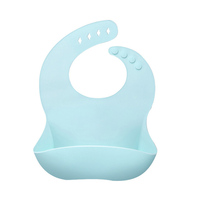 Bavoir bébé portable imperméable en silicone avec boucle détachable 290x230mm pour éviter que les vêtements des enfants ne soient salissés lors des repas